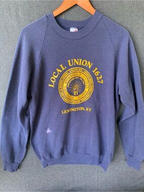 Vintage Local Union 1627 Electrical Worker Crewneck Sweatshirt 80s 90s Lexington